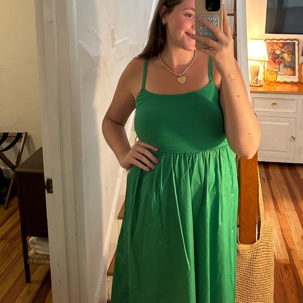 Old Navy Vibrant Green Midi Dress
